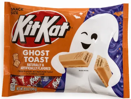 KitKat Cinnamon Ghost Toast 278g Chrupiące wafelki w kremie o smaku tostów cynamonowych Słodycze na Halloween