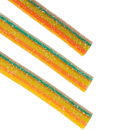 Kwaśne Żelki ''Taśma Multicolor'' w cukrze 1,6kg o smaku owocowym (200 szt.)