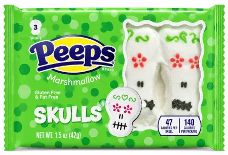 Peeps Marshmallow Skulls 42g Pianki ''Czaszki'' o smaku waniliowym Słodycze na Halloween