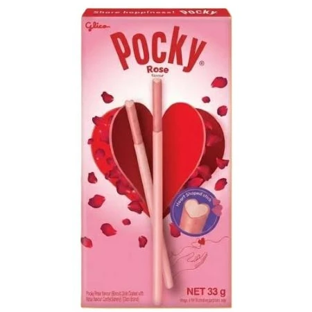 Glico Pocky Rose 33g Paluszki o smaku różanym